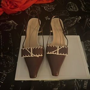Kate Spade sling back kitten heels. Size 8.5 made in Italy